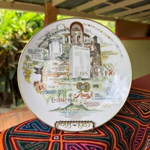 Vintage Banco Popular de Puerto Rico 90th Anniversary‎ Commemorative Plate 1983